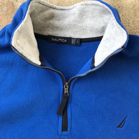 ❌SOLD❌Men’s Nautica Blue Fleece Zip Up - Picture 2 of 3